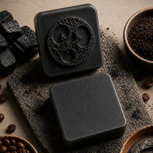 black charcoal loofah soap 2